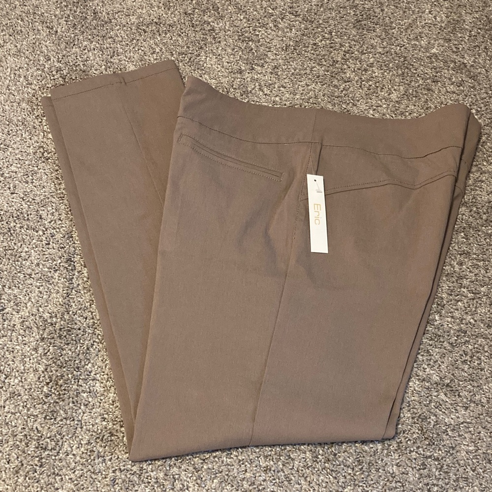 New Eric Brown (pine bark) pull on Dress Pants